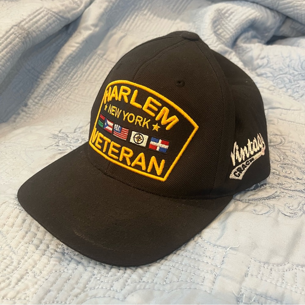 Vintage Black and Yellow Harlem Veteran Hat